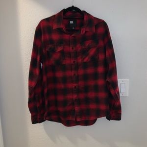Red and black RSQ Collective flannel, size Mens medium